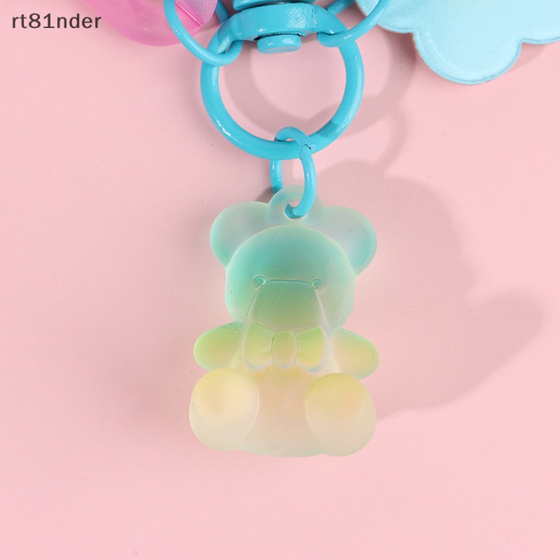 Rt Móc Khóa Mặt Gấu Và Hoa Màu Sắc Ngọt Ngào Cho Nữ