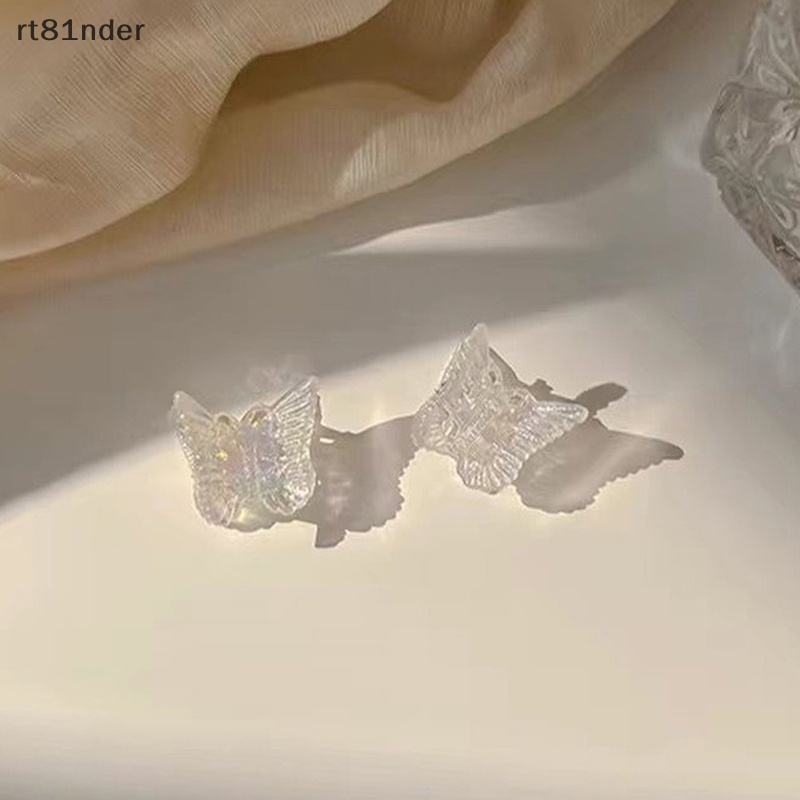Rt Set 10 Kẹp Tóc Hình Bướm Mini Bằng Nhựa Trong Suốt Thời Trang Ngọt Ngào Cho Bé Gái