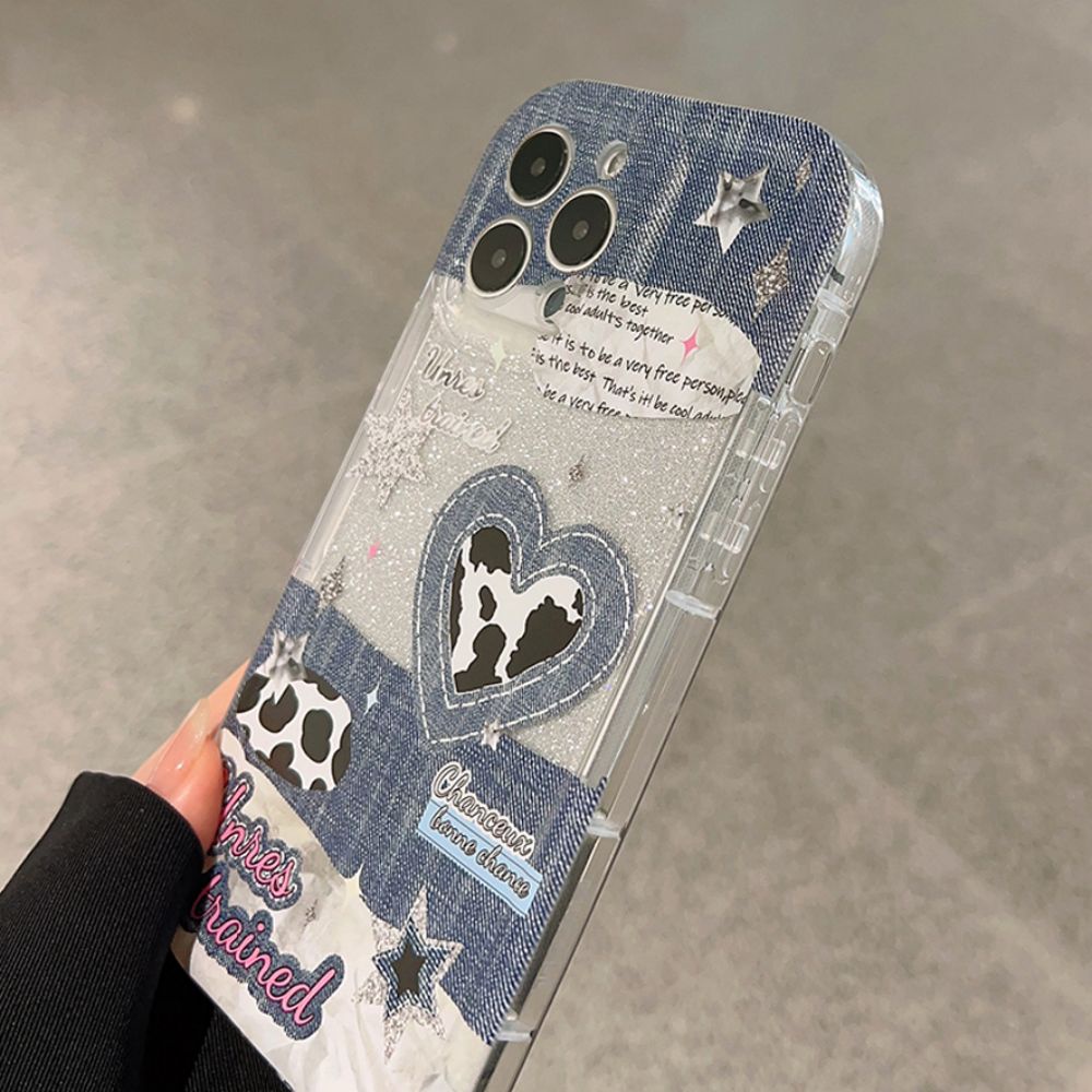 Ốp Điện Thoại TPU Mềm Chống Sốc Bảo Vệ Toàn Diện Phối Kim Tuyến Thời Trang Cho IPhone 11 14 13 12 Pro Max