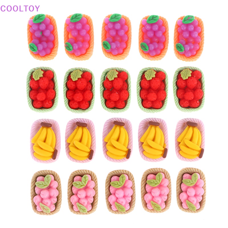 Set 5 Khay Đựng Trái Cây 1: 12 Mini Trang Trí Nhà Búp Bê