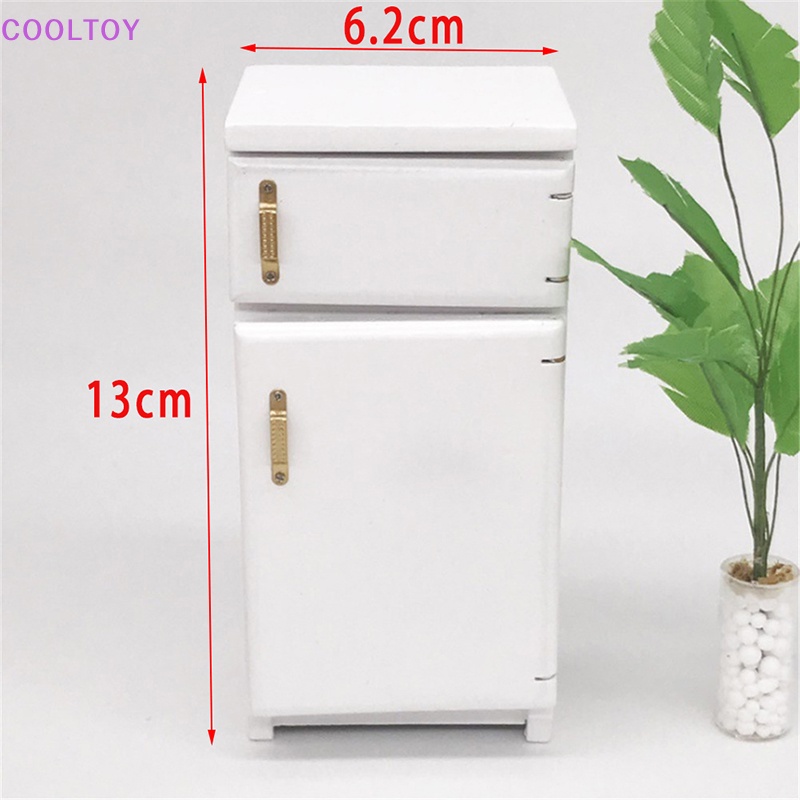 1 Tủ Lạnh Mini Trang Trí Nhà Búp Bê Tỉ Lệ 1: 12