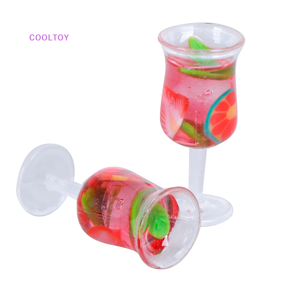 Set 2 Ly Rượu Mini Tỉ Lệ 1: 12 Dùng Để Trang Trí Nhà Búp Bê