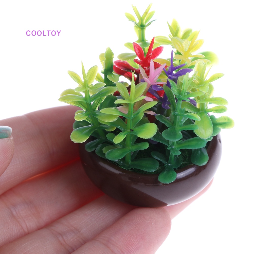 Chậu Hoa Trang Trí Nhà Búp Bê Nhiều Màu Tỉ Lệ 1 / 12