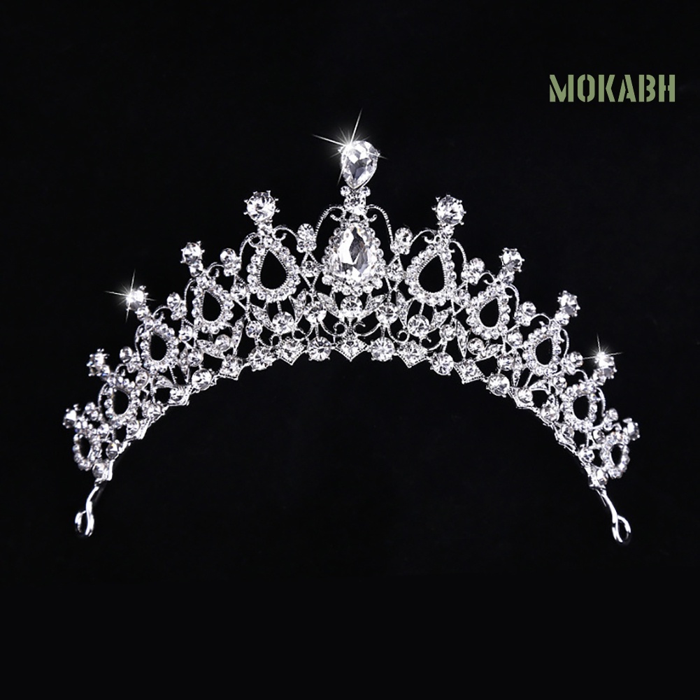 Vương Miện Cài Tóc Đính Đá Lấp Lánh Cho Cô Dâu