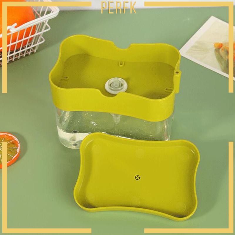 Bình Đựng Xà Phòng Dạng Lỏng Có Giá Đỡ Bọt Biển Tiện Dụng Cho Nhà Bếp