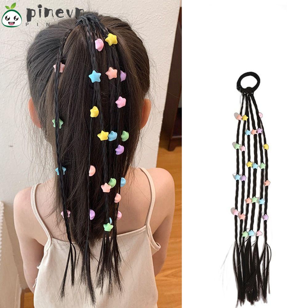 Dây Buộc Tóc Giả Thắt Bím Nhiều Màu Dễ Thương Cho Bé