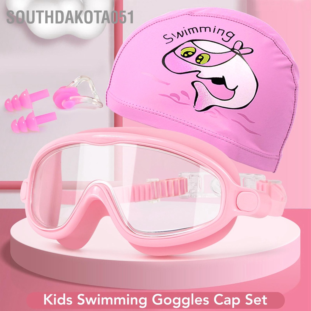 Southdakota051 Bộ Mũ Kính Bơi Trẻ Em Chống Nước HD Sương Mù Có Bịt Tai Kẹp Mũi Cho