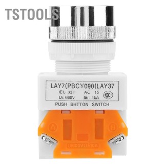 Tstools tự động đặt lại đầu phẳng nút nhấn màu xanh lá cây công tắc tạm thời gắn kết 22 mm lay37-11bn