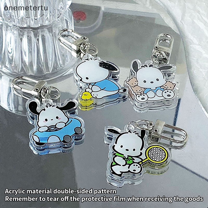 Set 2 Móc Khóa Acrylic Hai Lớp Hình Cún Dễ Thương