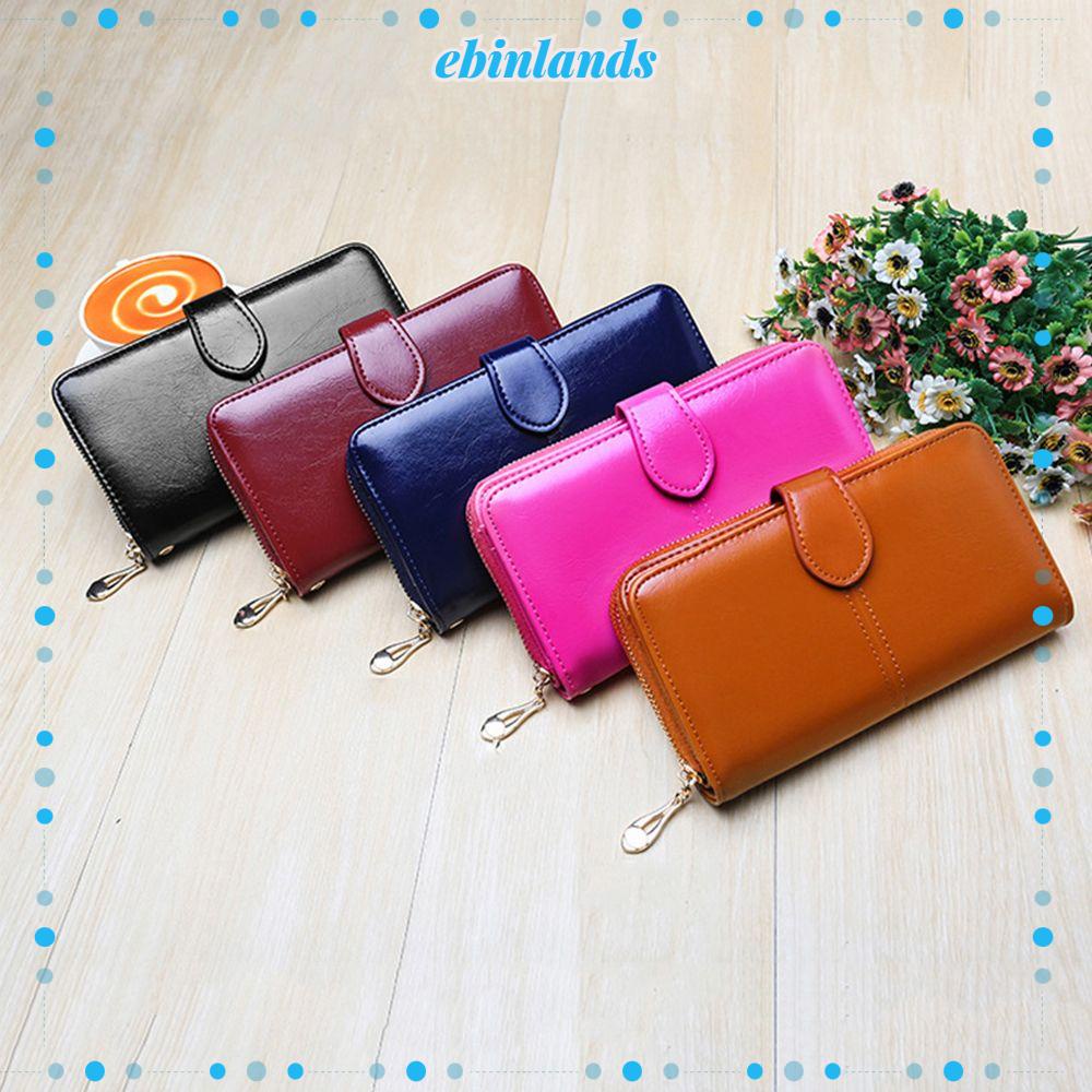 Ví Da Sáp Dầu Cầm Tay Đa Năng Cho Nữ