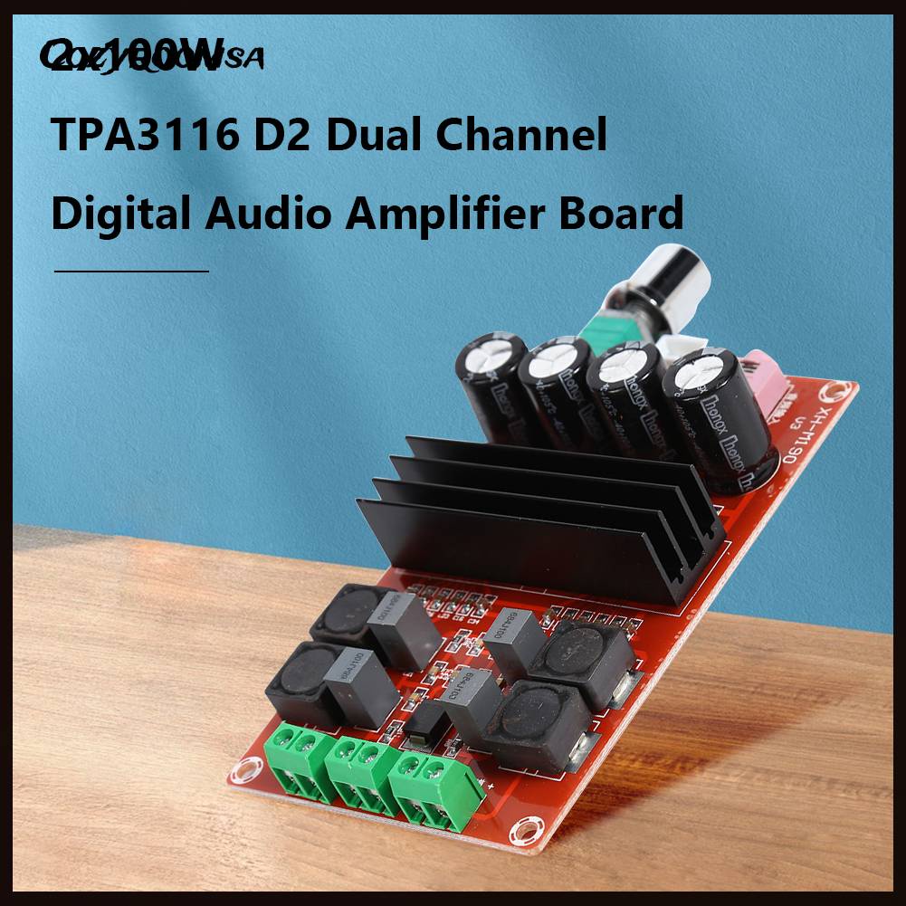 Bảng Mạch Khuếch Đại Âm Thanh Kỹ Thuật Số TDA3116D2 DC 12-24V 2x100W