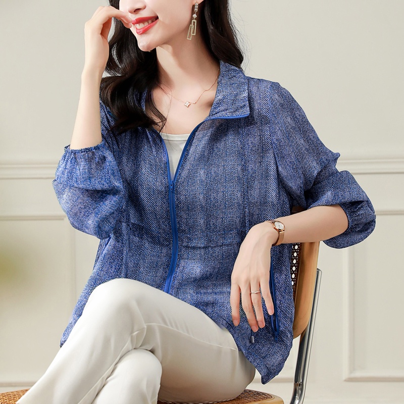 Áo Khoác Chống Nắng Bằng Lụa Nhẹ Dáng Rộng Phong Cách Mới Mùa Hè Cho Nữ