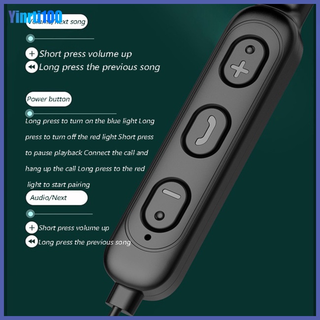 Cặp Tai Nghe Bluetooth 5.1 Yinrti B6 Có Dây Đeo Cổ Tiện Dụng