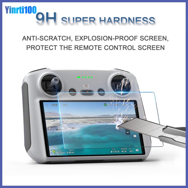 Set 2 Kính Cường Lực Bảo Vệ Màn Hình Chống Cháy Nổ Cho Dji Mini 3 Pro Rc