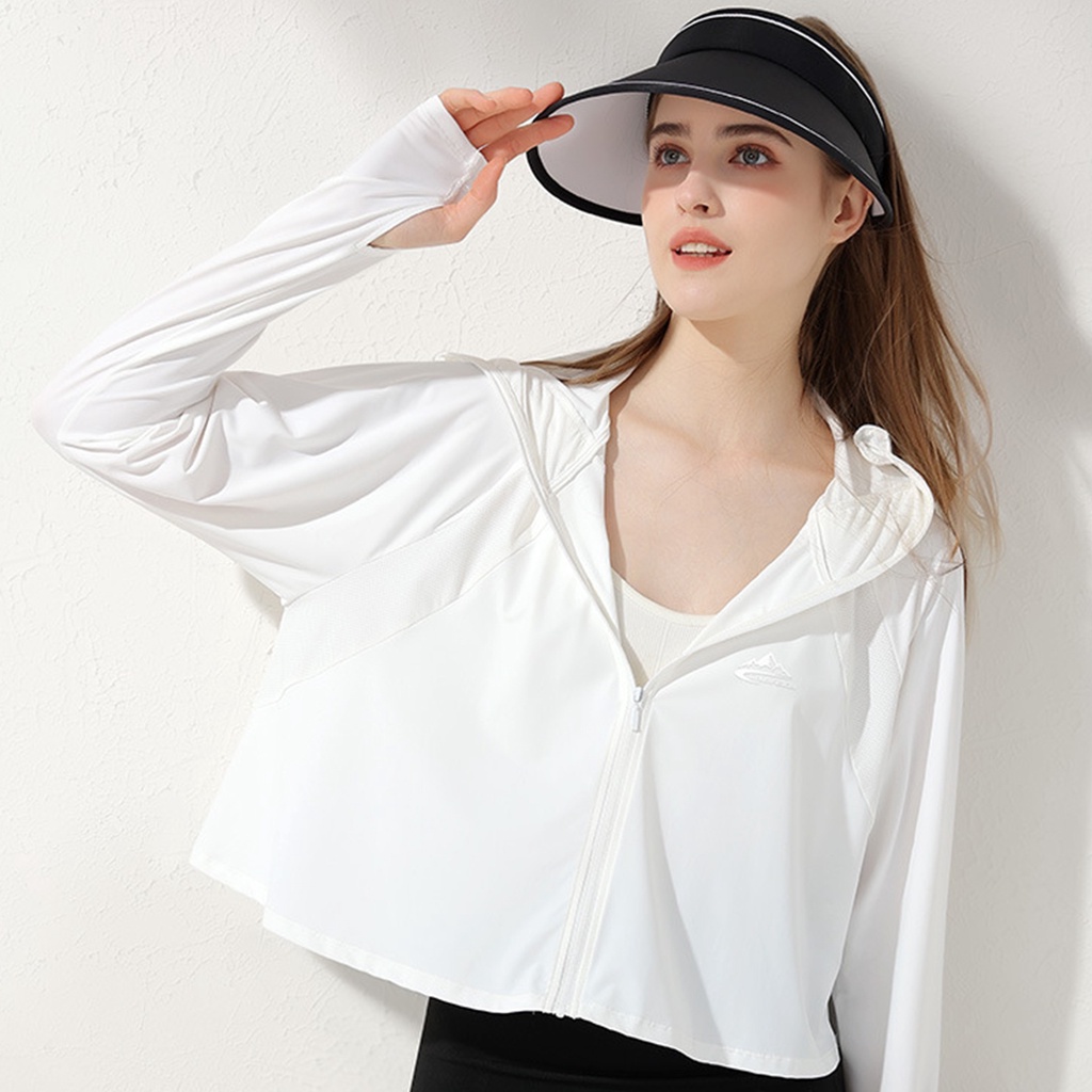 Áo Khoác Chống Nắng Và Tia UV Bằng Lụa Lạnh Nhẹ Công Suất Cao Thoáng Khí JUJIAJIA UPF50 +