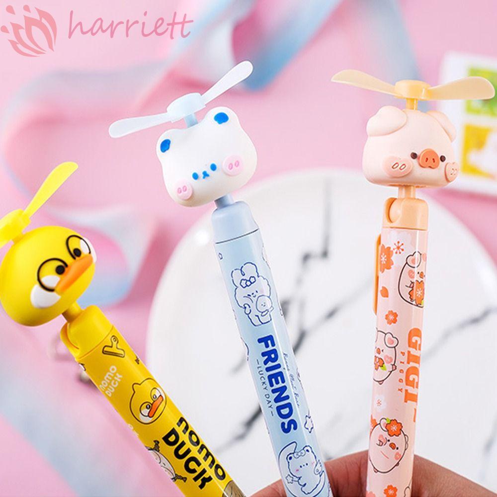 Quạt Làm Mát Đa Năng Dạng Bút Họa Tiết Hoạt Hình Phong Cách Hàn Quốc