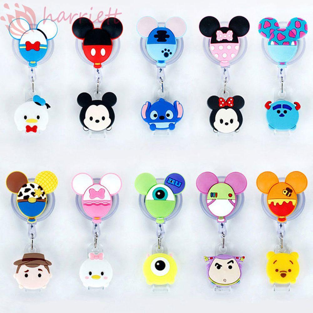 Kẹp Giữ Thẻ Tên Bằng Silicon Họa Tiết Hoạt Hình Dễ Thương Có Thể Thu Gọn