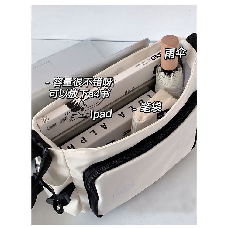 Arknights Anime Tomorrow's Ark shoulder bag junior high school students female male crossbody large capacity bag hundred match silver gray hatred white order heavy Yue