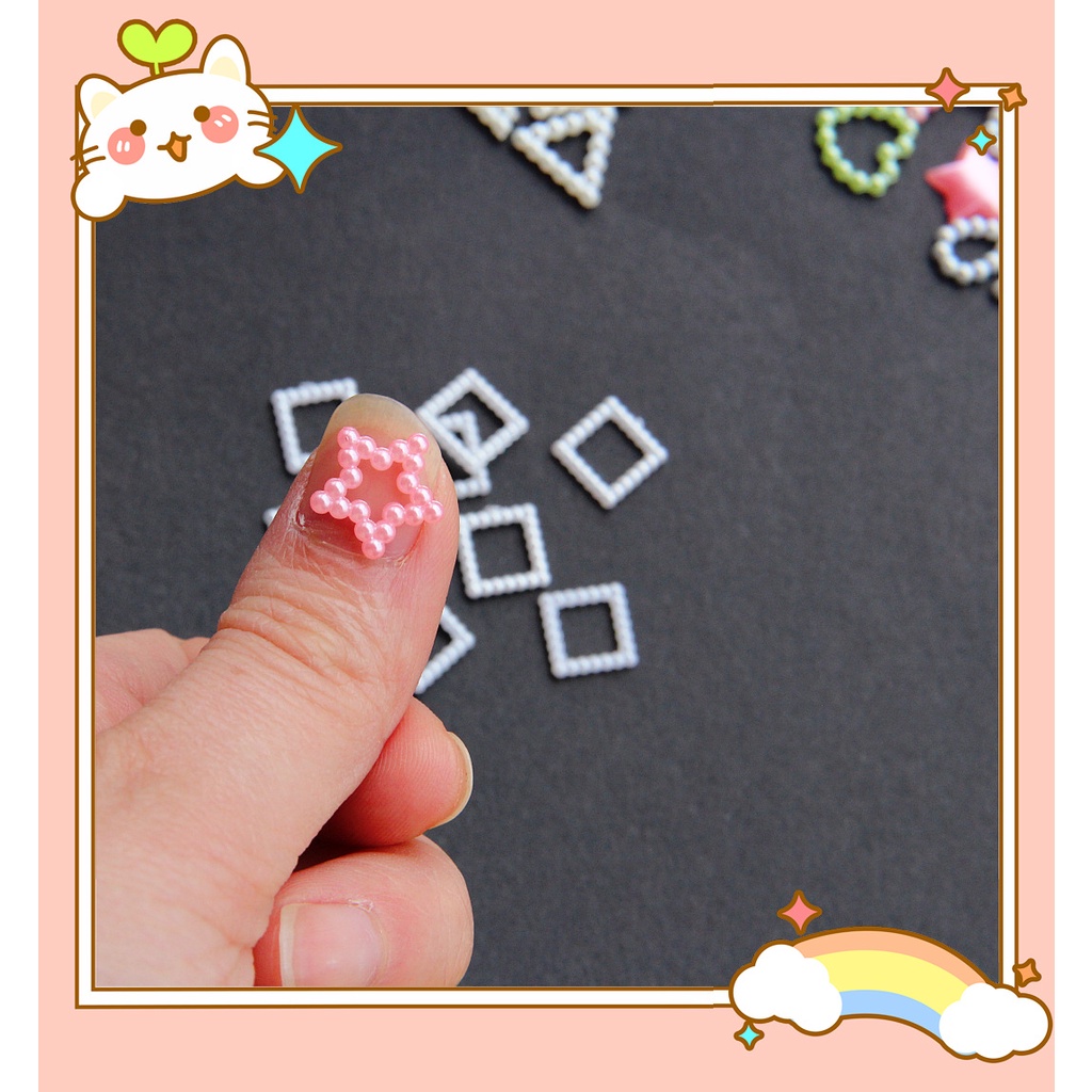 10pcs/Túi Hạt Ngọc Trai Giả Bằng ABS Dùng Trang Trí Móng Tay DIY