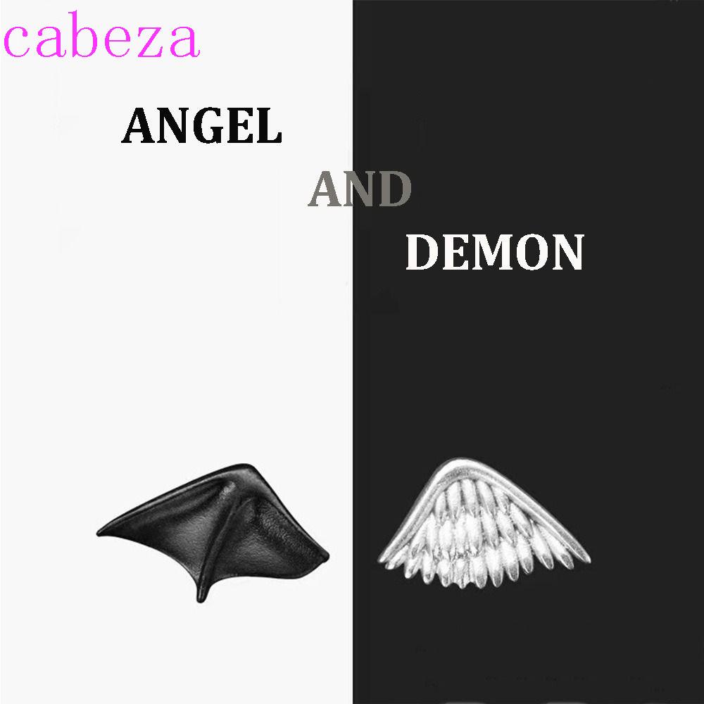 Bông Tai Hình Thiên Thần Và Quỷ Bằng Đồng Cá Tính Phong Cách Hàn Quốc Cho Nữ