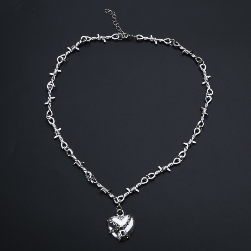 Vòng Cổ Choker Mặt Ổ Khóa Trái Tim Phong Cách Hip Hop