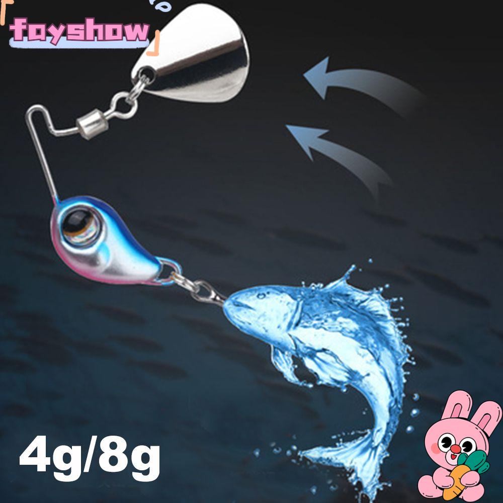 FAY Mồi Câu Cá Giả Bằng Kim Loại Có Móc Xoay Rung