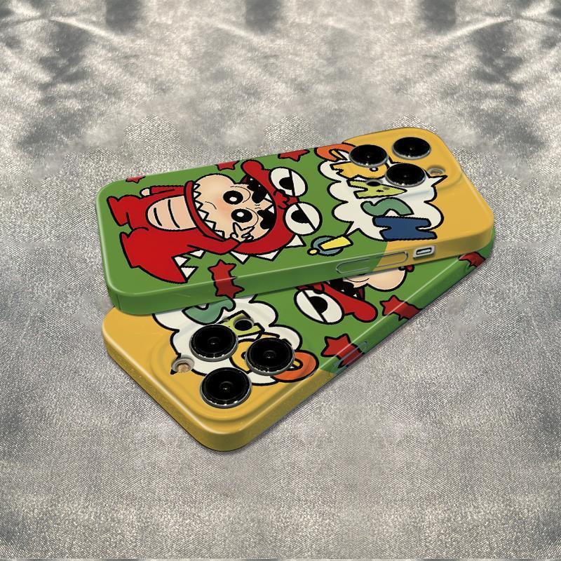 Ốp Điện Thoại Dẻo Họa Tiết Hoạt Hình Cậu Bé Bút Chì / Khủng Long Chống Sốc Cho iPhone12 1314pro plus78max 11In