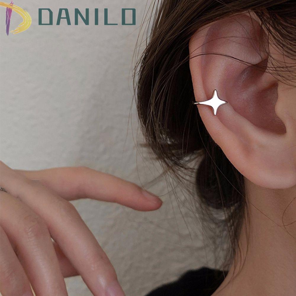 Bộ 2 Bông Tai Ngôi Sao Tối Giản Cho Nữ|Bông Tai Dạng Kẹp Hình Ngôi Sao / Khối Nhỏ Màu Sắc