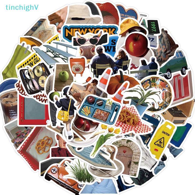 Bộ 63 Miếng Dán Hình Graffiti Thời Trang Cổ Điển Dùng Trang Trí Sổ Tay / Guitar / Laptop