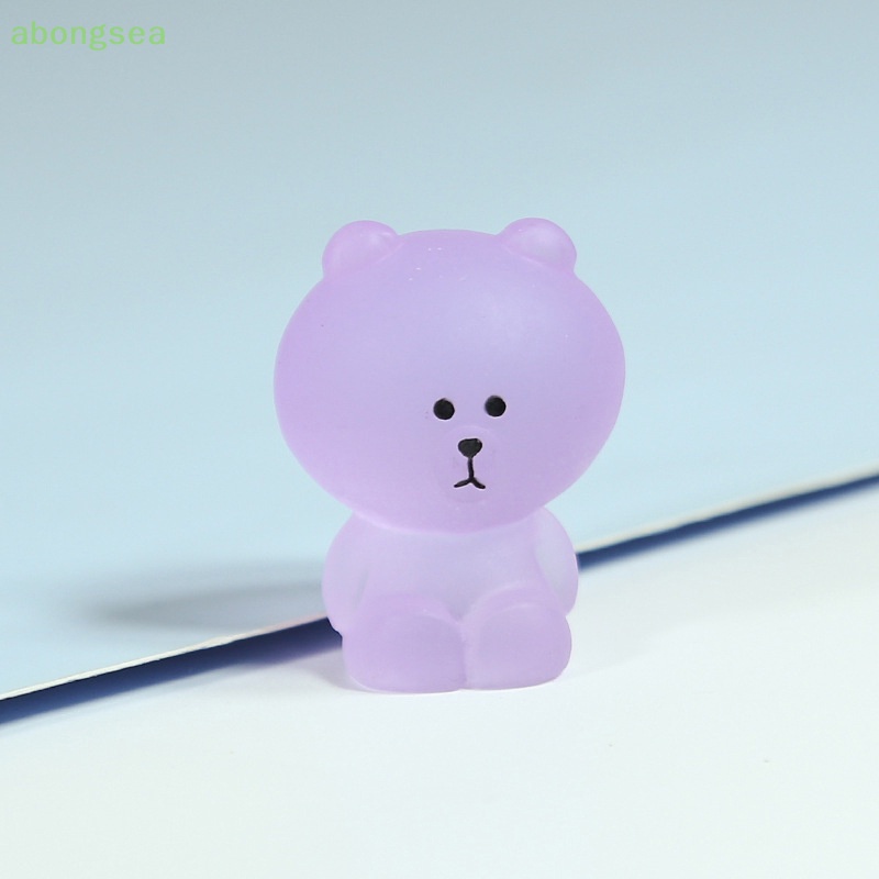 Mô Hình Gấu Hoạt Hình Mini 3.4cm Bằng Nhựa Resin Nhiều Màu Trang Trí Sổ Tay DIY