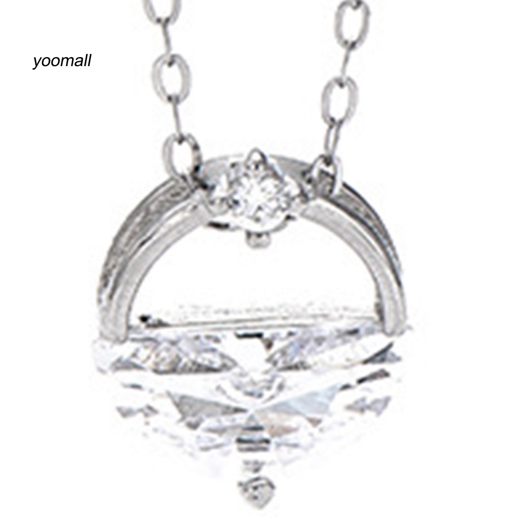 Vòng cổ Mạ Bạc Mặt Hình Giọt Nước Thanh Lịch Cho Nữ