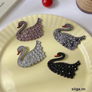 💌💌Kẹp Tóc Đính Đá Hình Thiên Nga Độc Đáo
