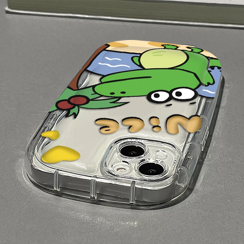 Ốp Điện Thoại Silicone Mềm Trong Suốt Chống Sốc In Hình Cá Sấu Cho IPhone 14 13 12 11 Pro Max XS X XR 8 + 7 Plus