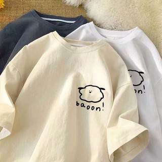Áo Thun 100% Cotton Tay Ngắn Dáng Rộng Thời Trang Mùa Hè Phong Cách Hàn Quốc Cho Cặp Đôi
