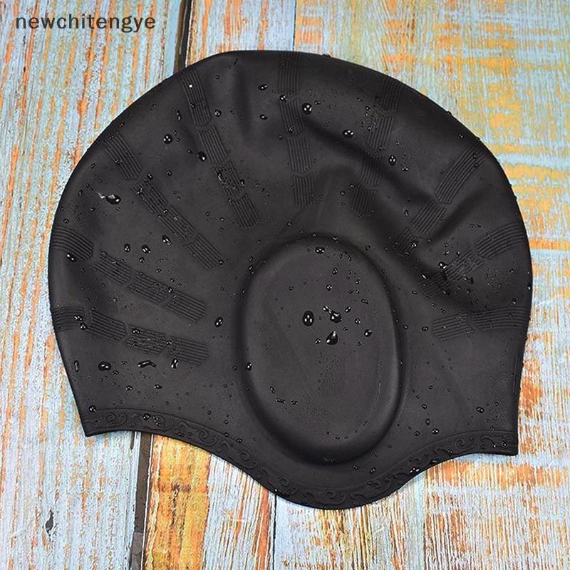 Mũ Bơi Silicone Co Giãn Chống Thấm Nước Bảo Vệ Tai Cho Nam Và Nữ