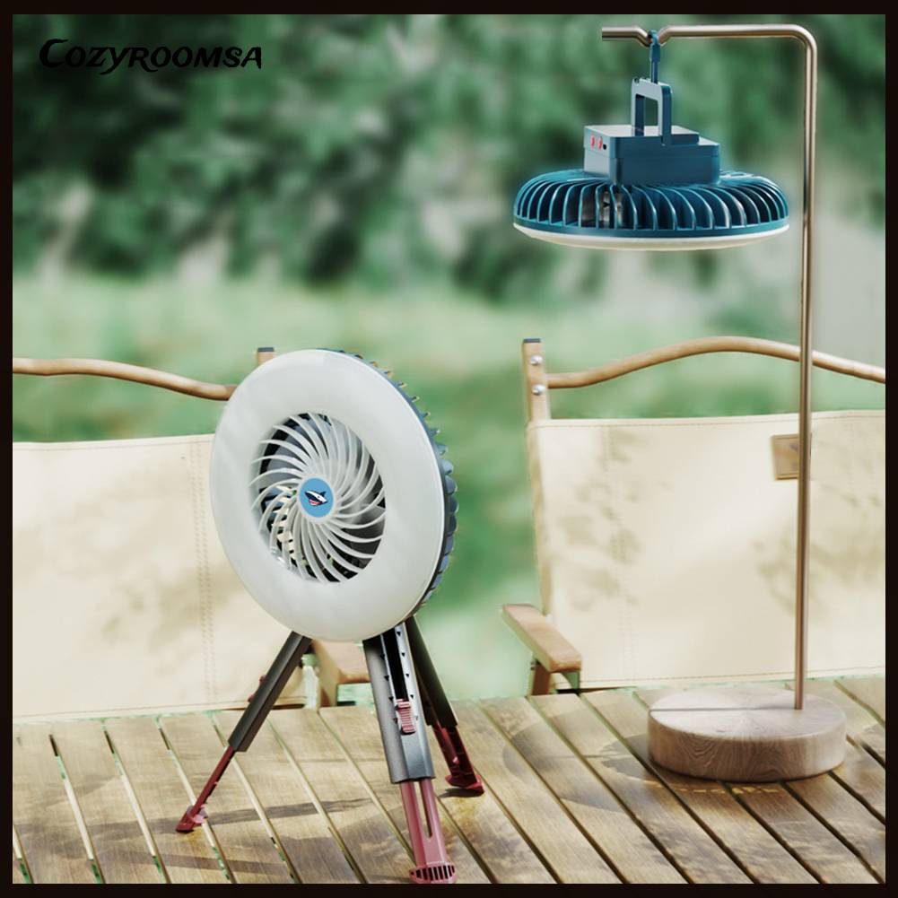 Quạt Đứng Có Đèn LED Và Giá Đỡ Ba Chân Dùng Khi Đi Du Lịch / Leo