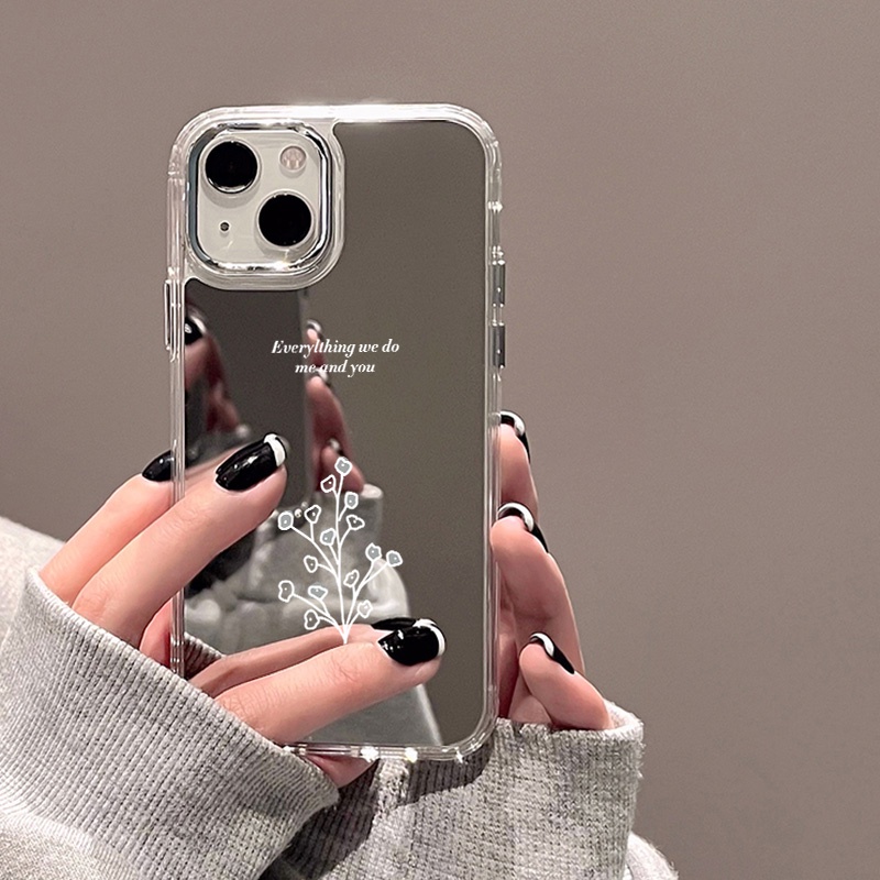 Ốp Lưng TráNg Gương HìNh Cây Cho IPhone 11 12 13 14 12Pro 13Pro 14Pro Pro Max XR X XS Max