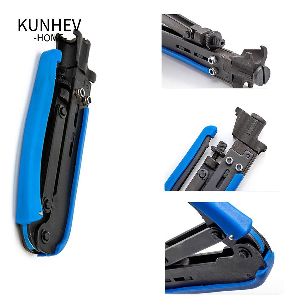 KUNHEV Kìm Tuốt Dây Cáp Đồng Trục Chất Lượng Cao Cho RG59 / RG6 / RG11