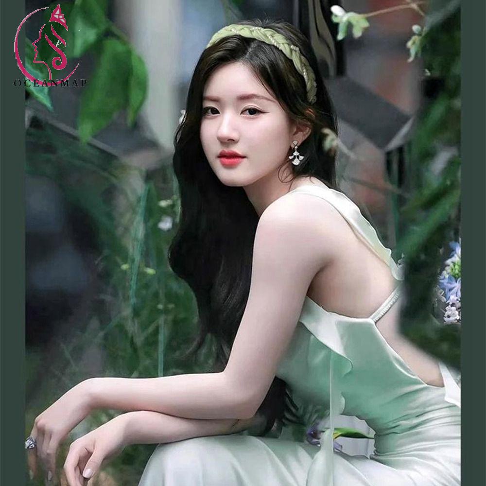 Cài Tóc Vải Dệt Xoắn Màu Trắng Phong Cách Hàn Quốc Cổ Điển Đơn Giản Dành Cho Bạn Nữ