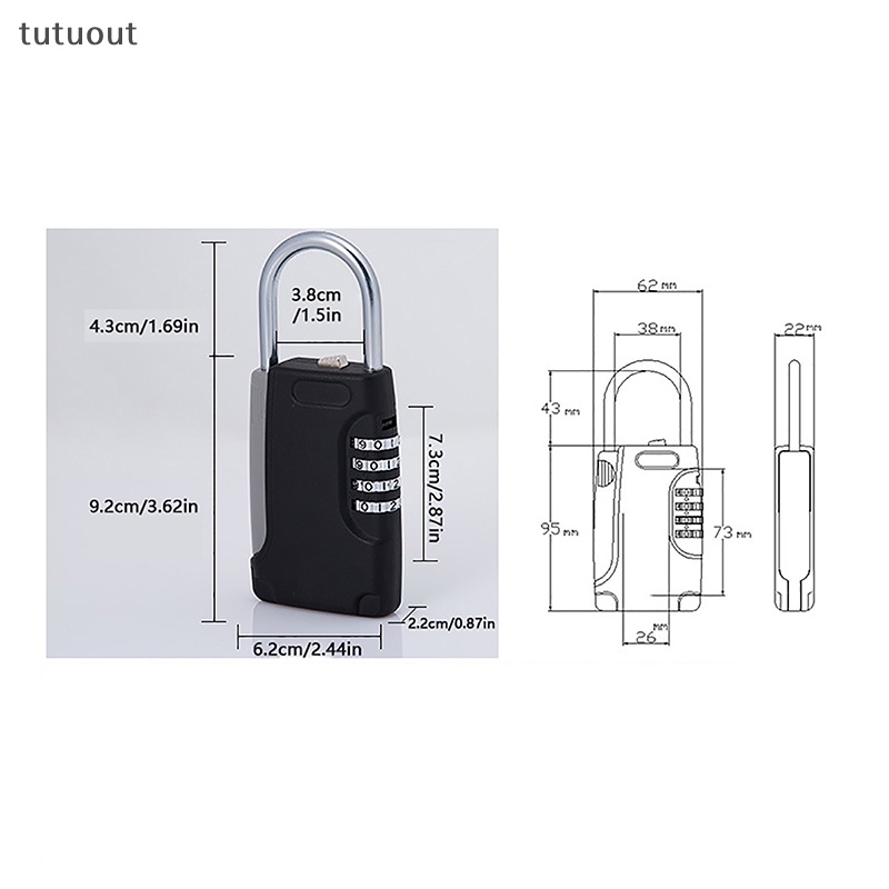 Ổ Khóa Mật Khẩu 4 Chữ Số Kèm Móc Kim Loại Mini Chất Lượng Cao