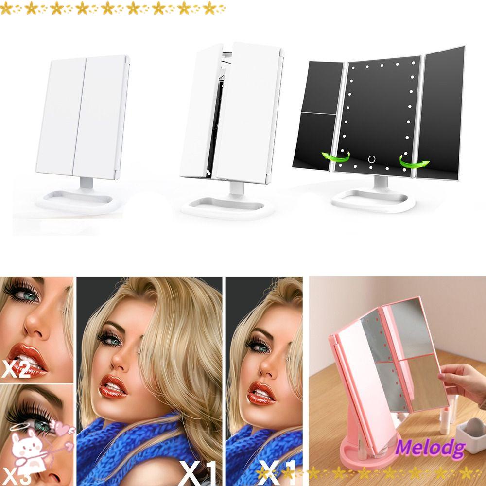 MELODG Gương Trang Điểm Đứng Có Thể Điều Chỉnh Độ Sáng Màn Hình Cảm Ứng Sạc USB