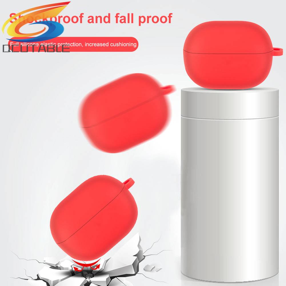 Vỏ Bảo Vệ Hộp Sạc Tai Nghe Redmi Buds 3 Lite Bằng Silicone Kèm Móc Tiện Lợi