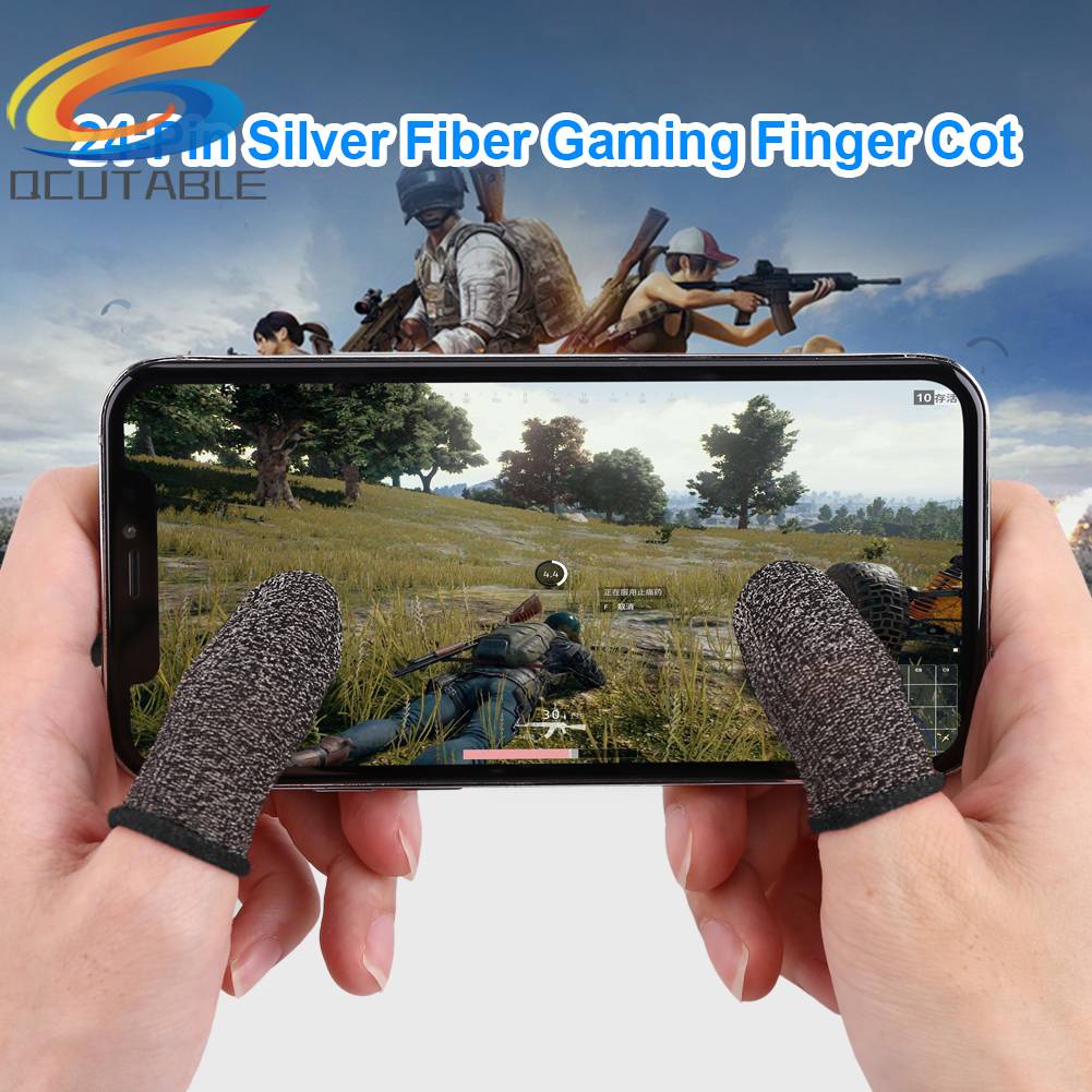 Bộ 2 Vỏ Bọc Ngón Tay Cầm Chơi Game 24 Ngón Chống Trượt Chống Mồ Hôi