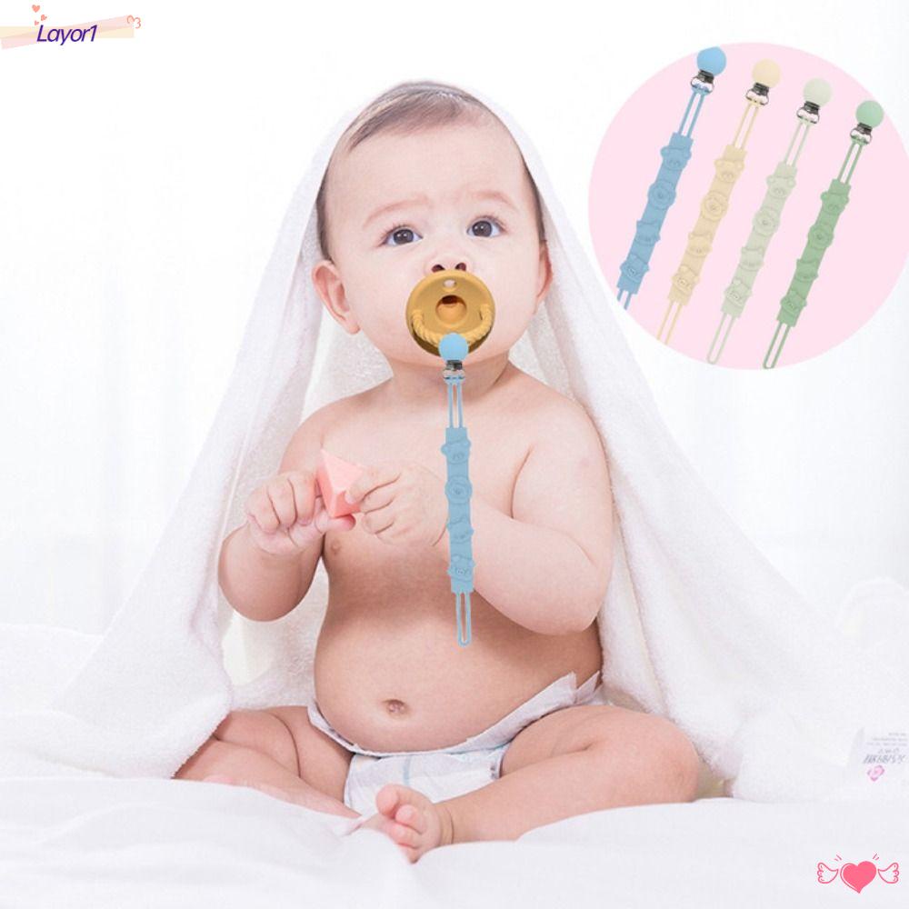 LAYOR1 Set 2 Kẹp Núm Ti Giả Bằng Silicon Mềm Linh Hoạt Cho Bé LAYOR1