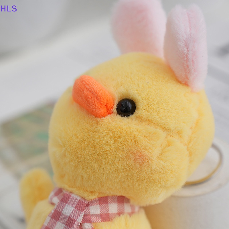 Móc Khóa Hình Chú Vịt Nhồi Bông Màu Vàng / Trắng Dễ Thương