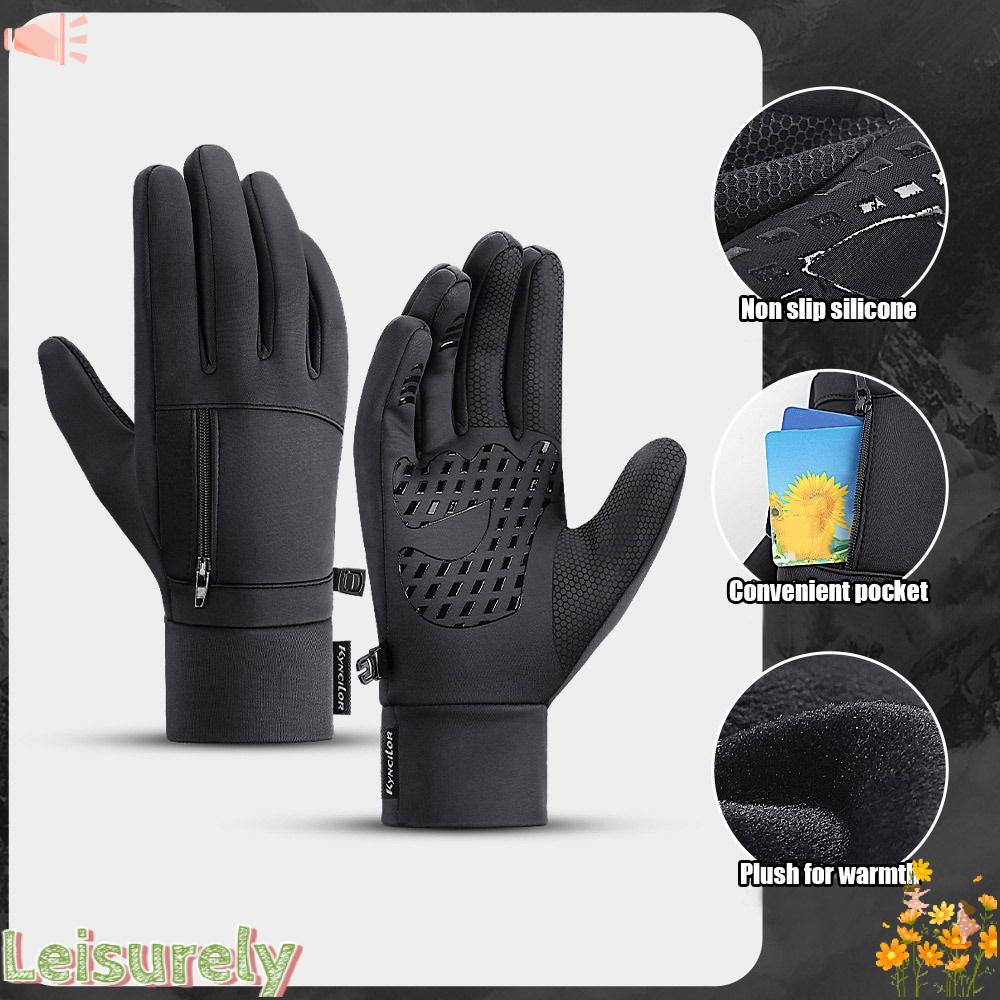 LEILY Găng Tay Lái Xe Giữ Ấm Mùa Thu Đông Có Thể Chạm Màn Hình Cảm