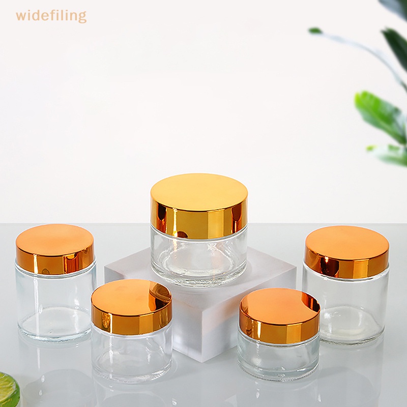 Lọ Thủy Tinh Rỗng Trong Suốt Hình Tròn Cỡ Nhỏ Dùng Đựng Mỹ Phẩm