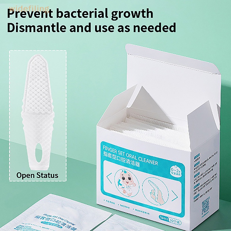 Set 30 Khăn Cotton Gạc Dùng Một Lần Làm Sạch Lưỡi Cho Bé Sơ Sinh