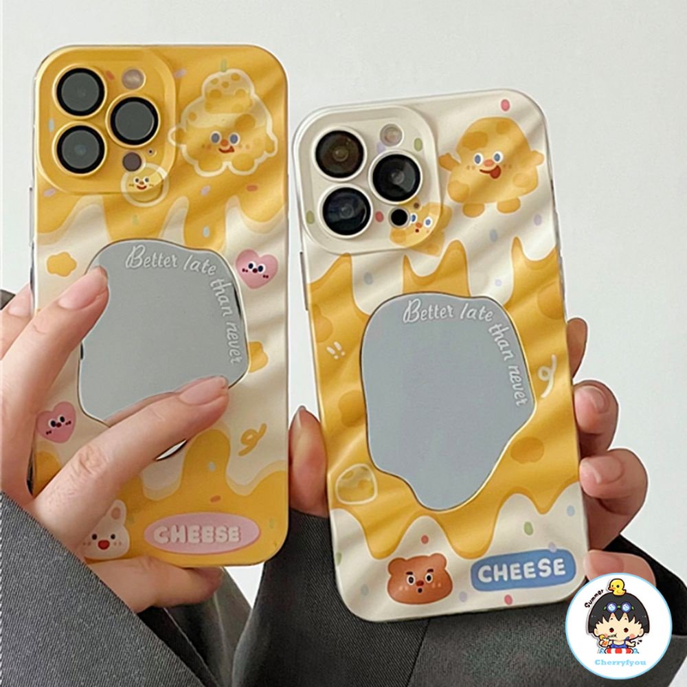 Ốp Điện Thoại TPU Mềm Chống Sốc Tráng Gương In Hình Gấu / Thỏ Dễ Thương Cho IPhone 11 12 13 14 Pro Max