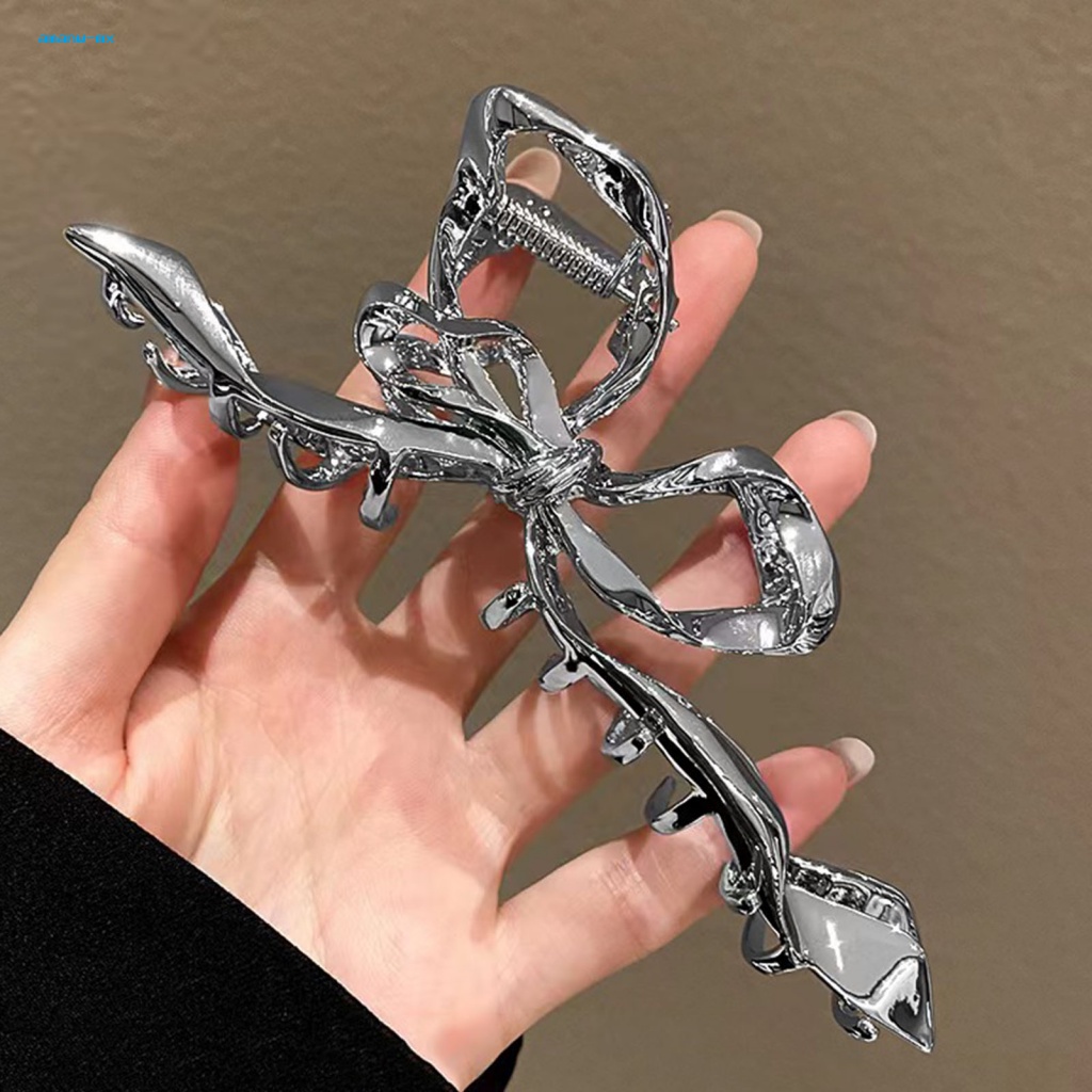 Bộ 2 Kẹp Tóc Kim Loại Dày Dặn Hình Bướm Tiện Dụng Cho Nhà Tắm / Nhà Bếp